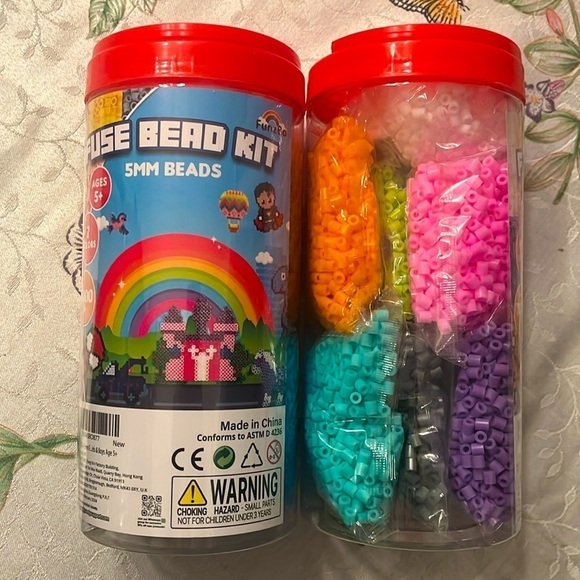 Brand New Set of Two Fuse Bead Kits 5MM Colorful Craft Art Toy 14K+ Beads - Picture 11 of 16